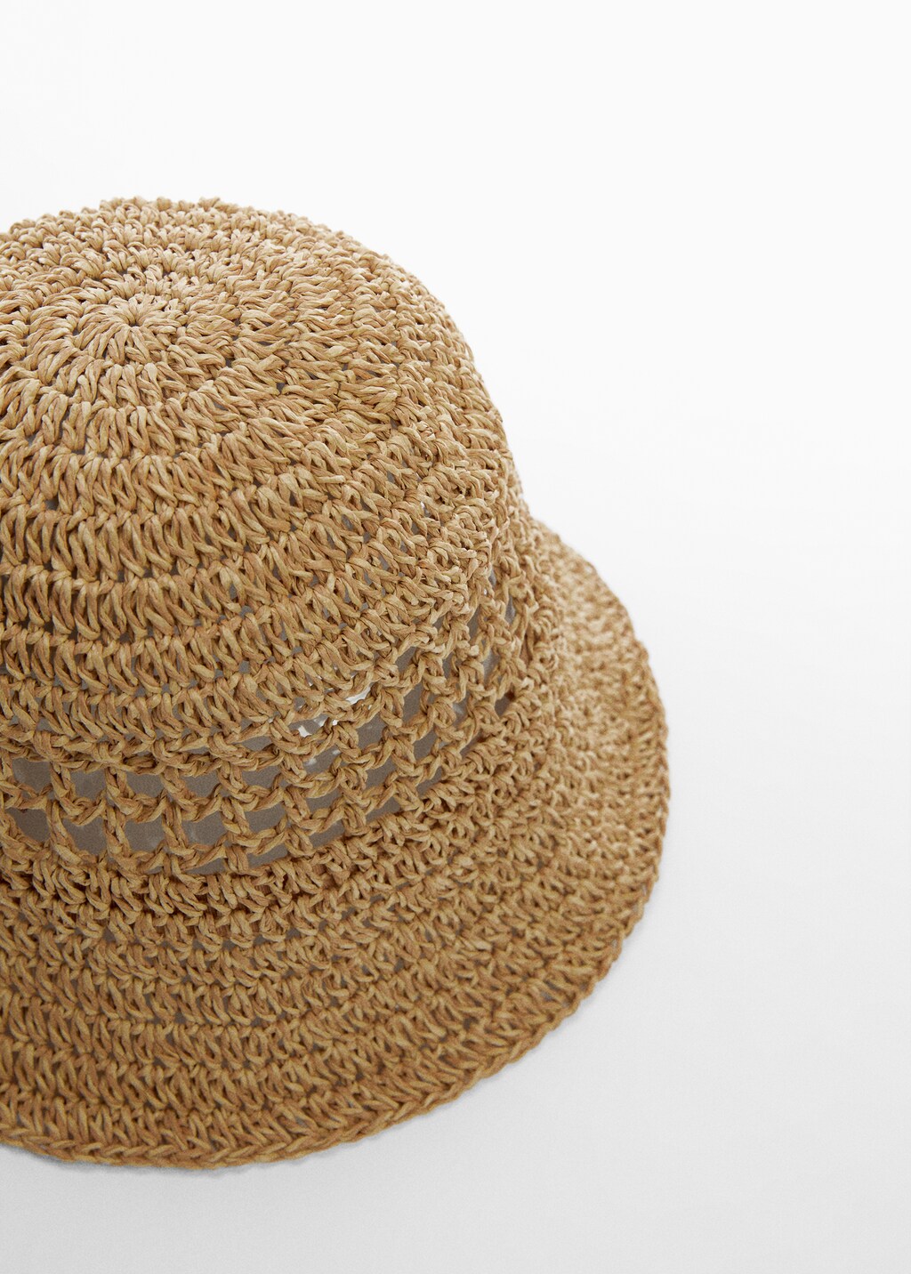 Straw bucket hat - Medium plane