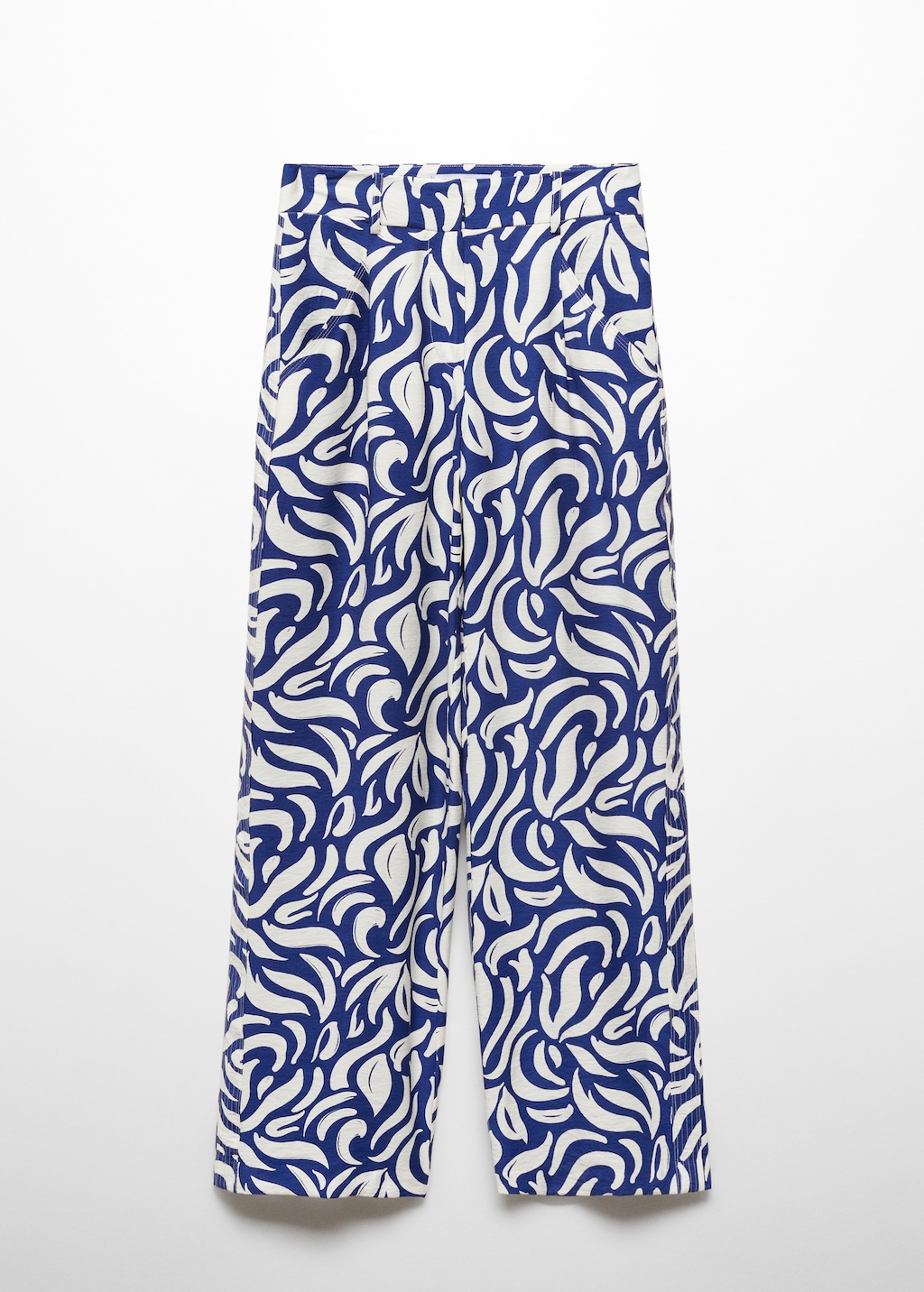 Wideleg printed trousers with pleats - Article without model