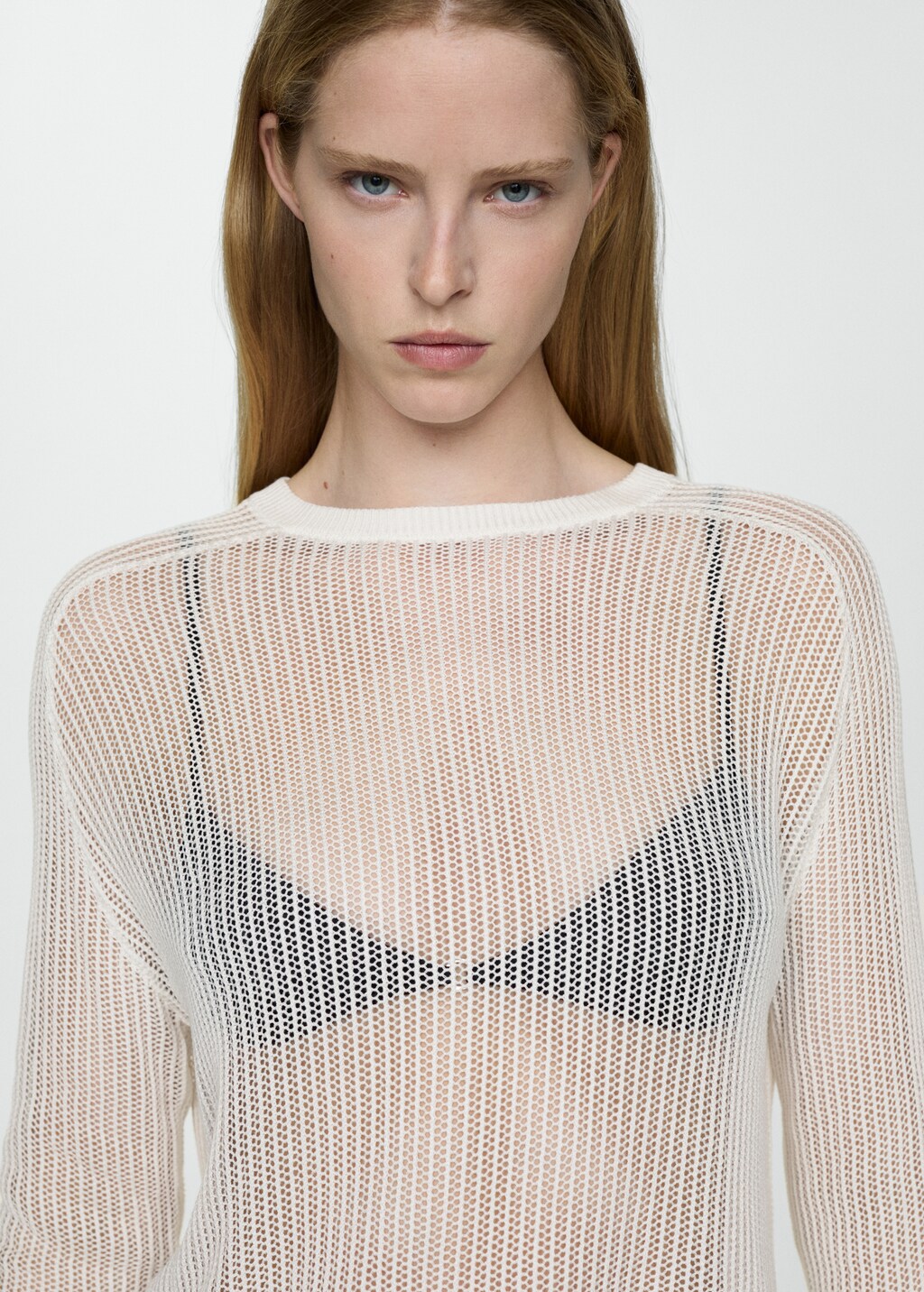 Semitransparent knitted sweater - Details of the article 1