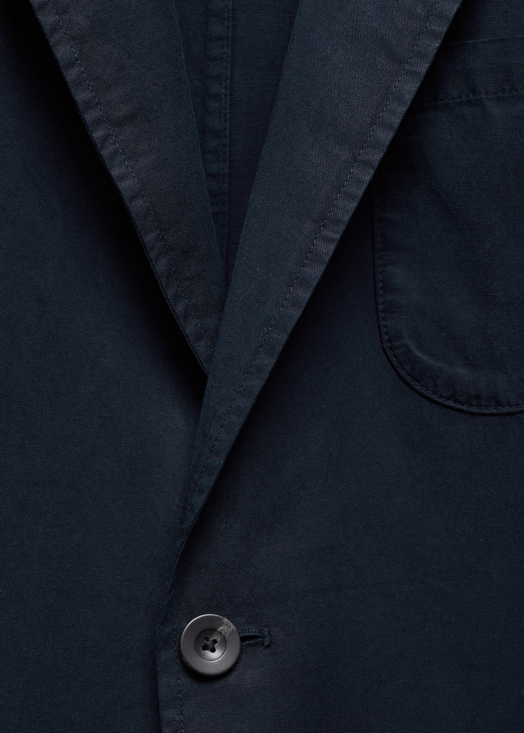 Slim fit linen cotton-blend blazer - Details of the article 8