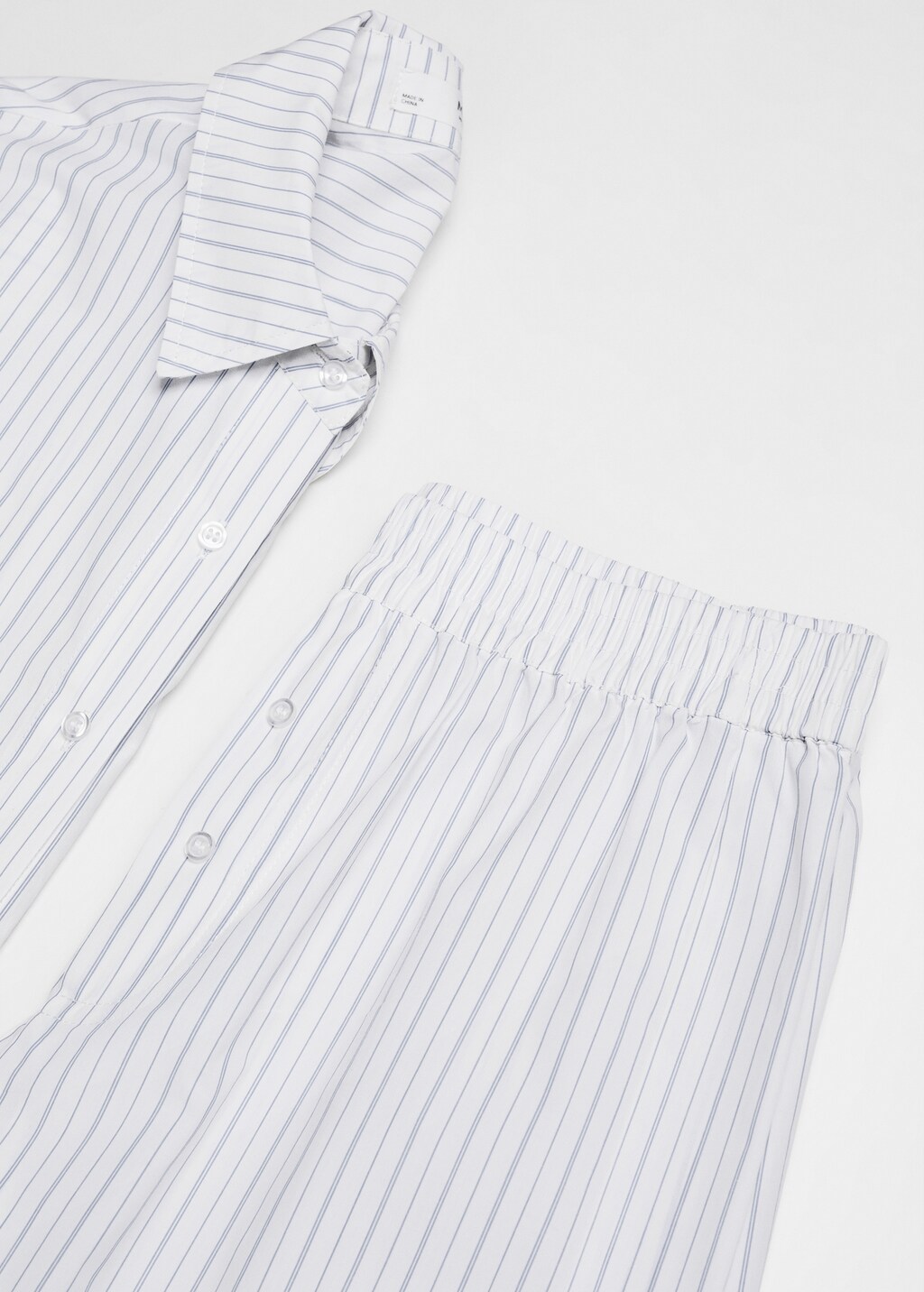 Two-piece striped cotton pyjamas - Details of the article 8