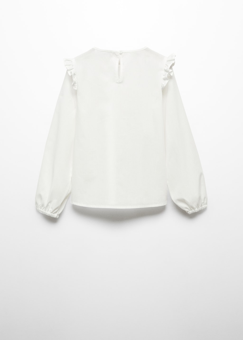 Ruffled cotton blouse - Reverse of the article