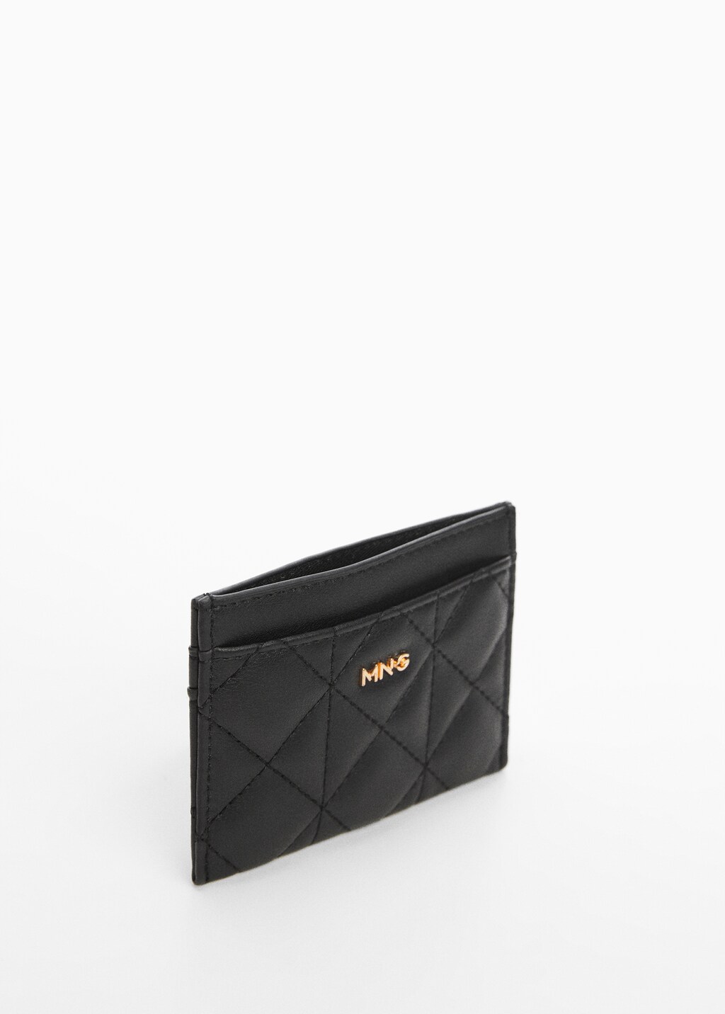 Quilted cardholder with logo - Medium plane