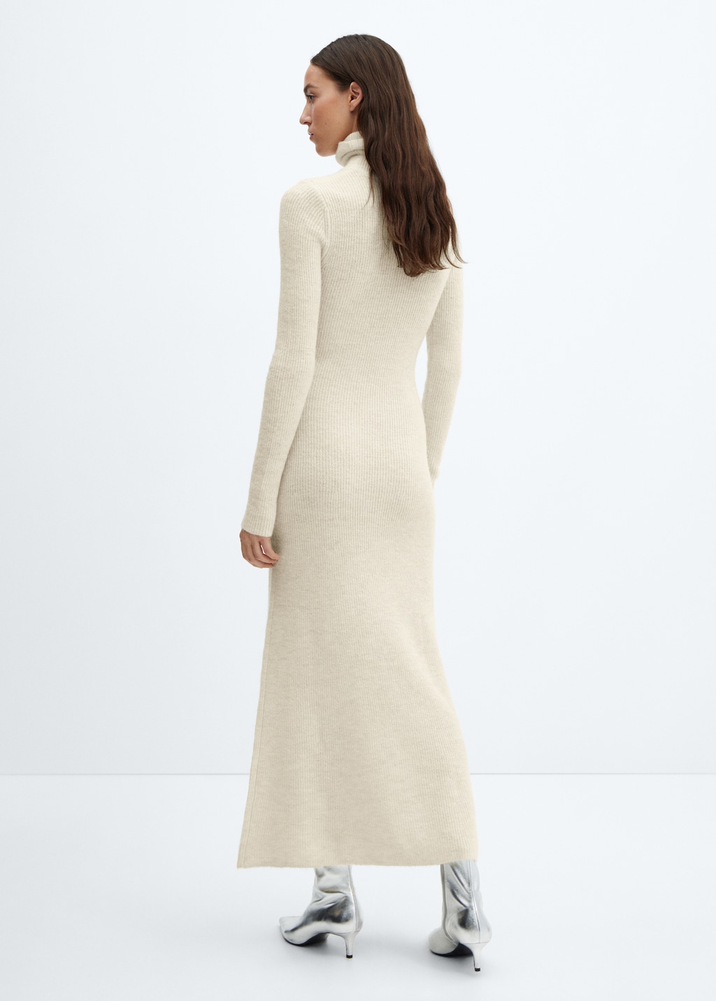 Knitted turtleneck dress - Reverse of the article