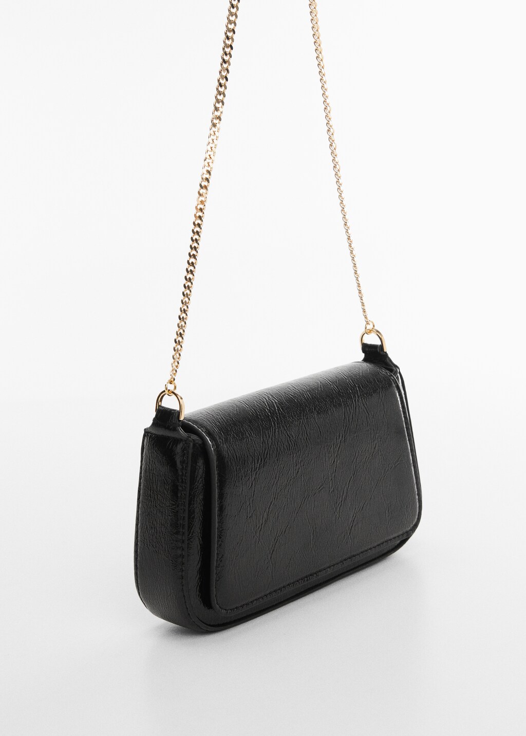 Patent leather-effect chain bag - Medium plane