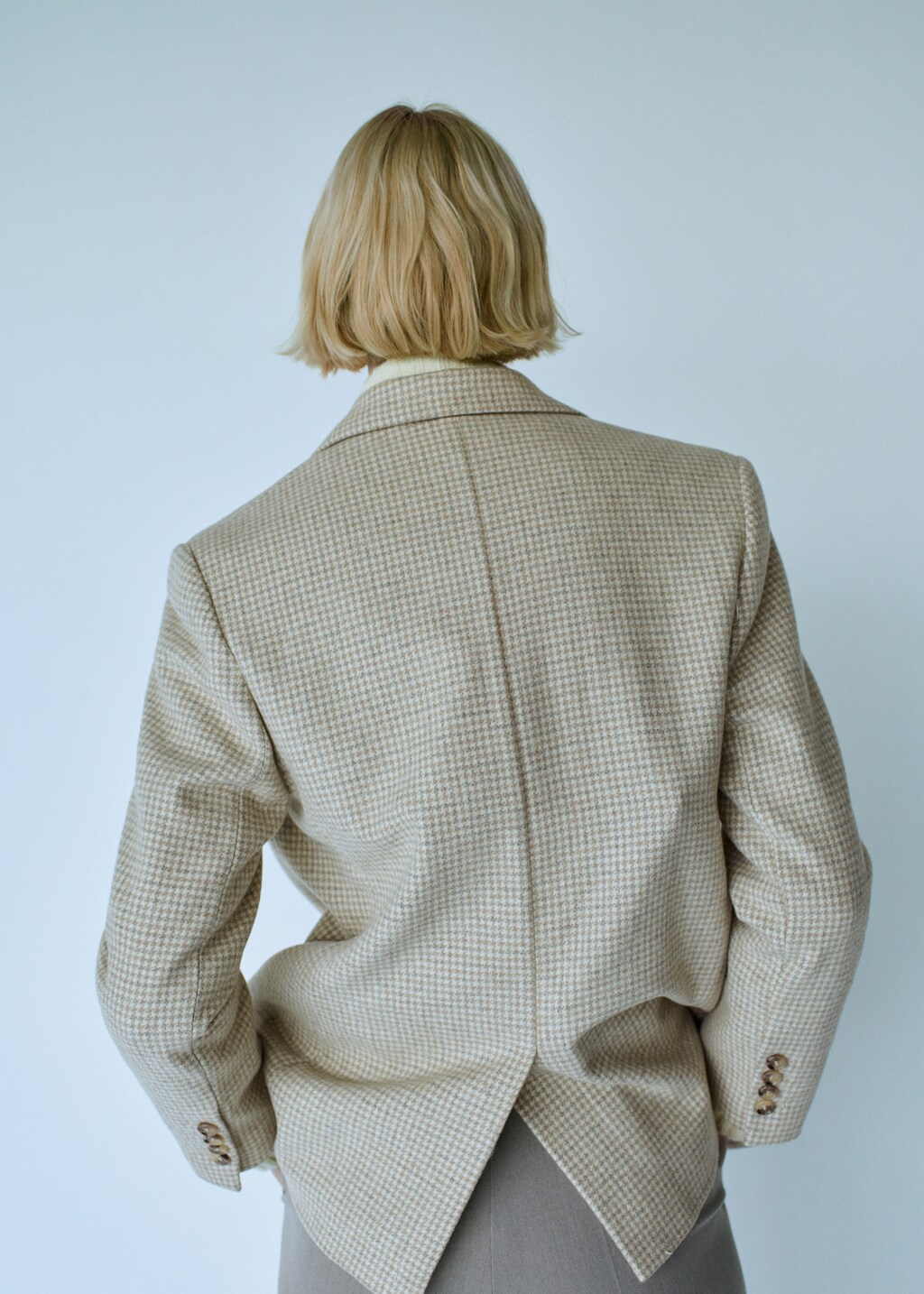 Houndstooth wool-blend blazer - Details of the article 6