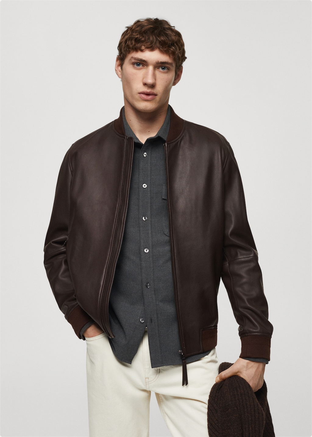 100% nappa leather jacket - Medium plane