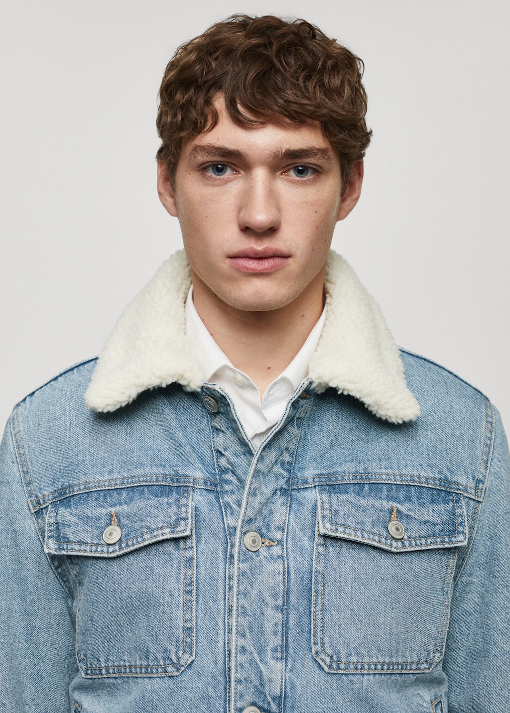 Shearling denim jacket - Details of the article 1