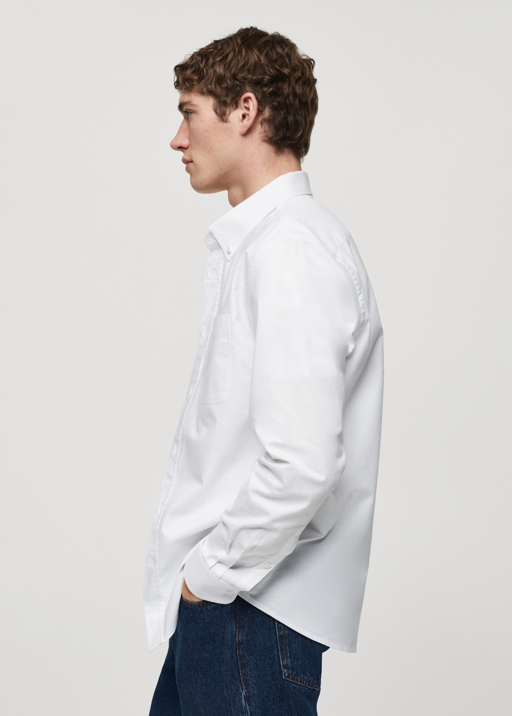 Regular fit Oxford cotton shirt - Details of the article 4