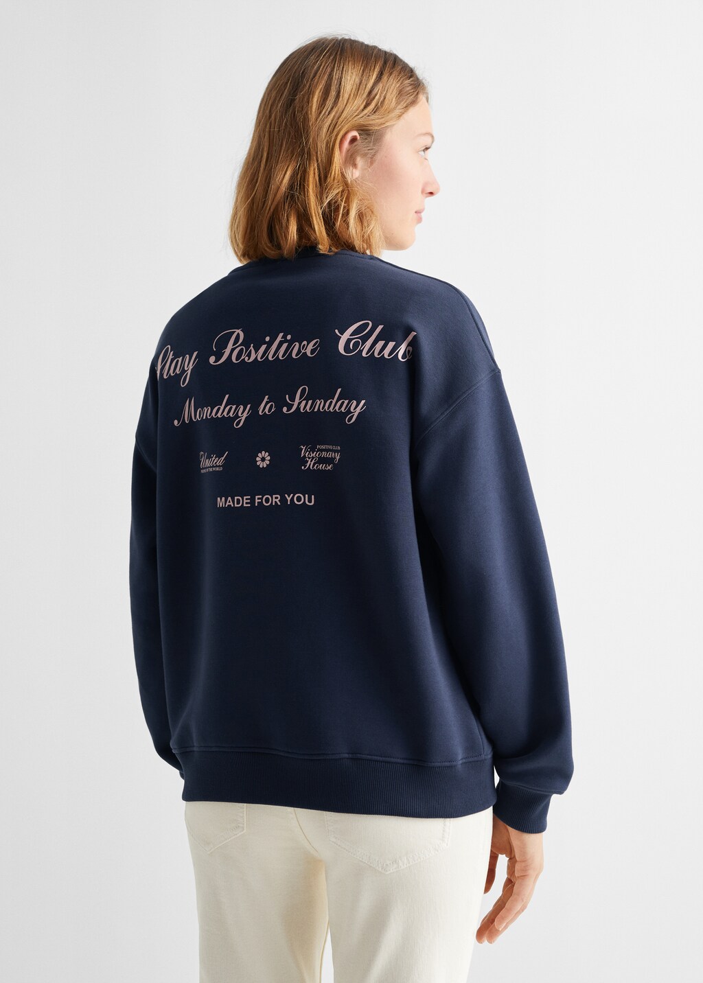 Printed message sweatshirt - Reverse of the article