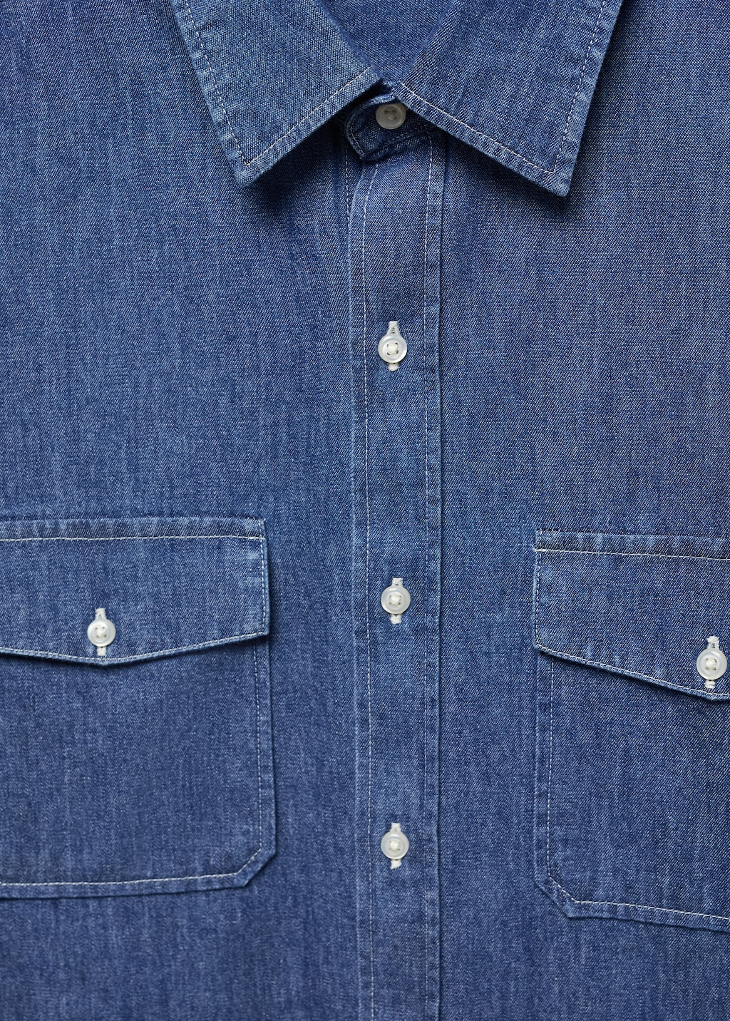 Denim overshirt with pockets - Details of the article 8