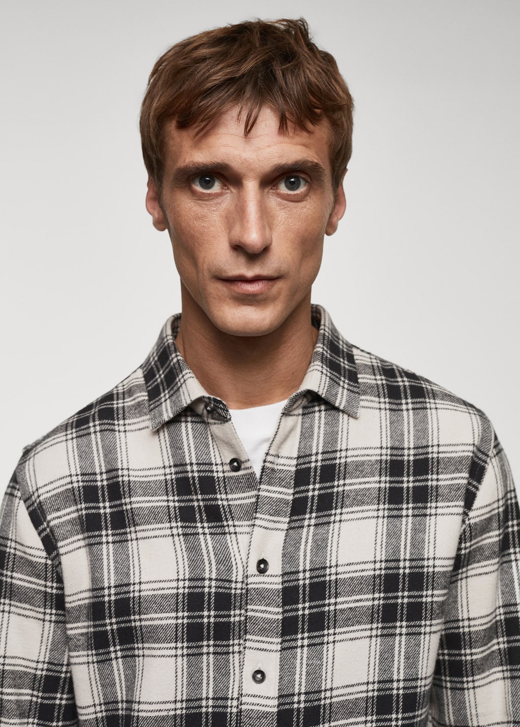 Regular fit checked flannel shirt - Details of the article 1