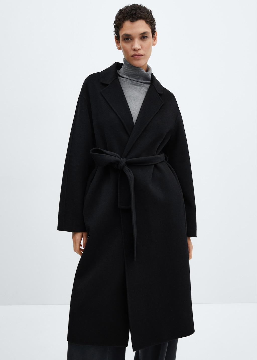 Mango black coat hotsell