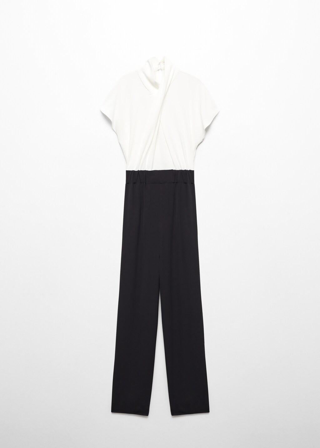 Cross-neck long jumpsuit - Article without model