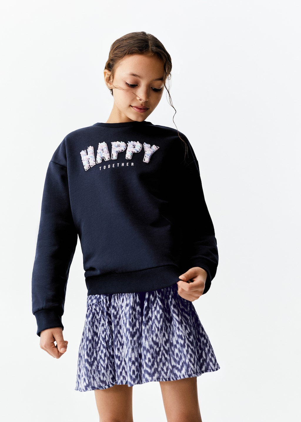 Embroidered message sweatshirt - Medium plane