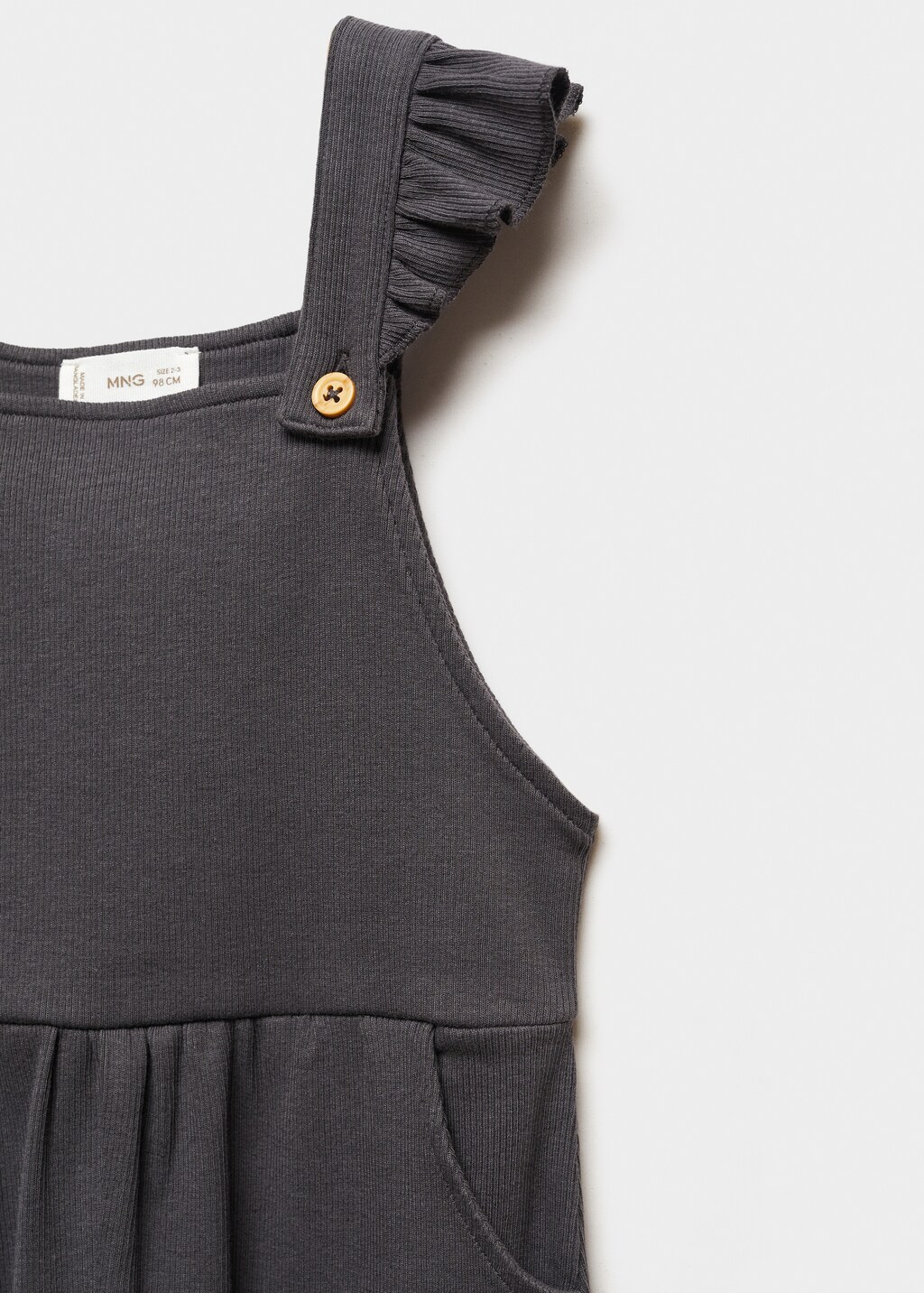 Cotton knit dungarees - Details of the article 0