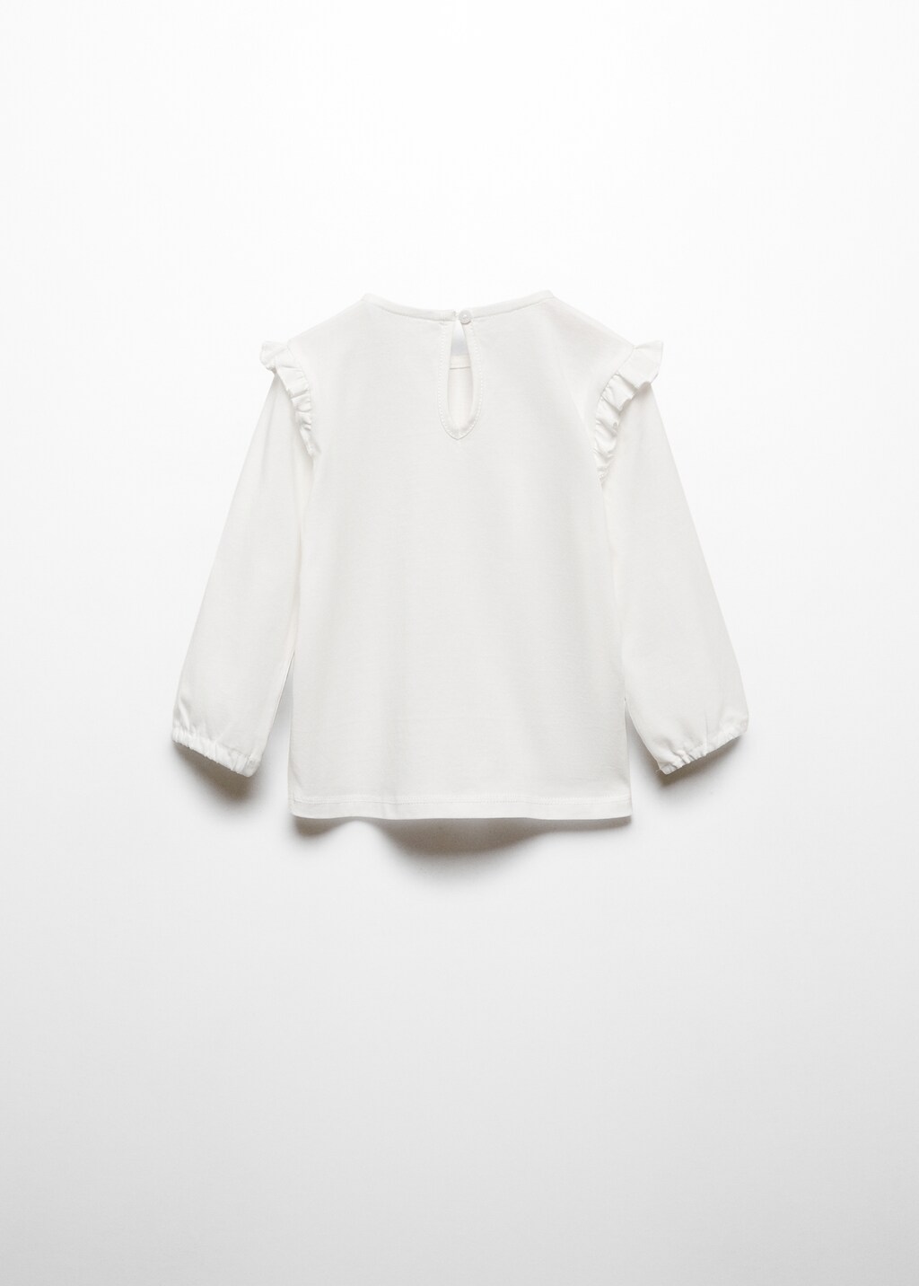 Long -sleeved t-shirt with ruffles - Reverse of the article