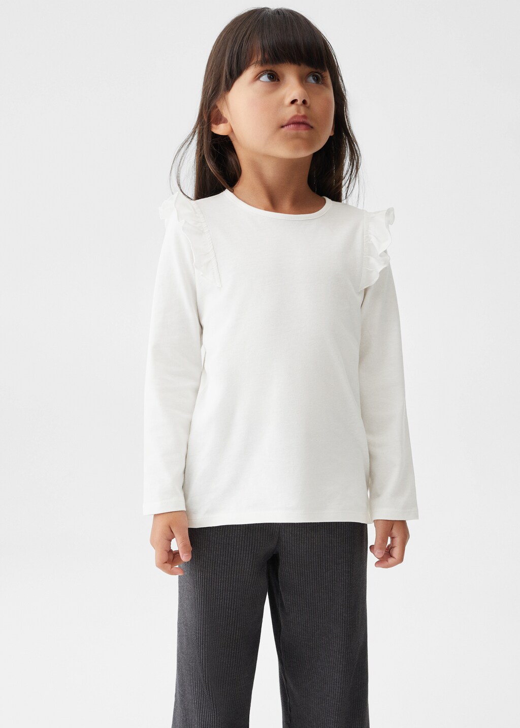 Long -sleeved t-shirt with ruffles - Medium plane