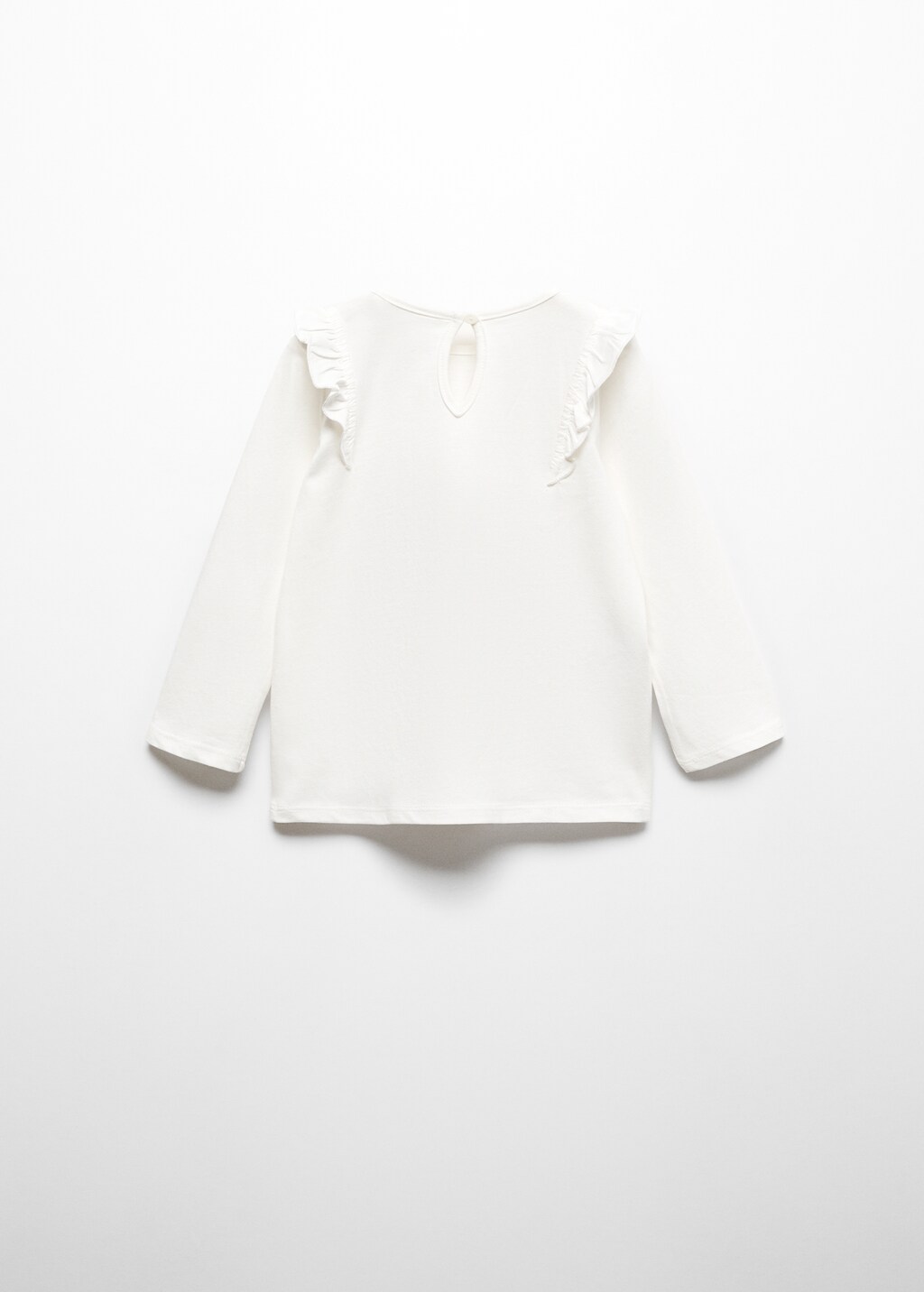 Long -sleeved t-shirt with ruffles - Reverse of the article