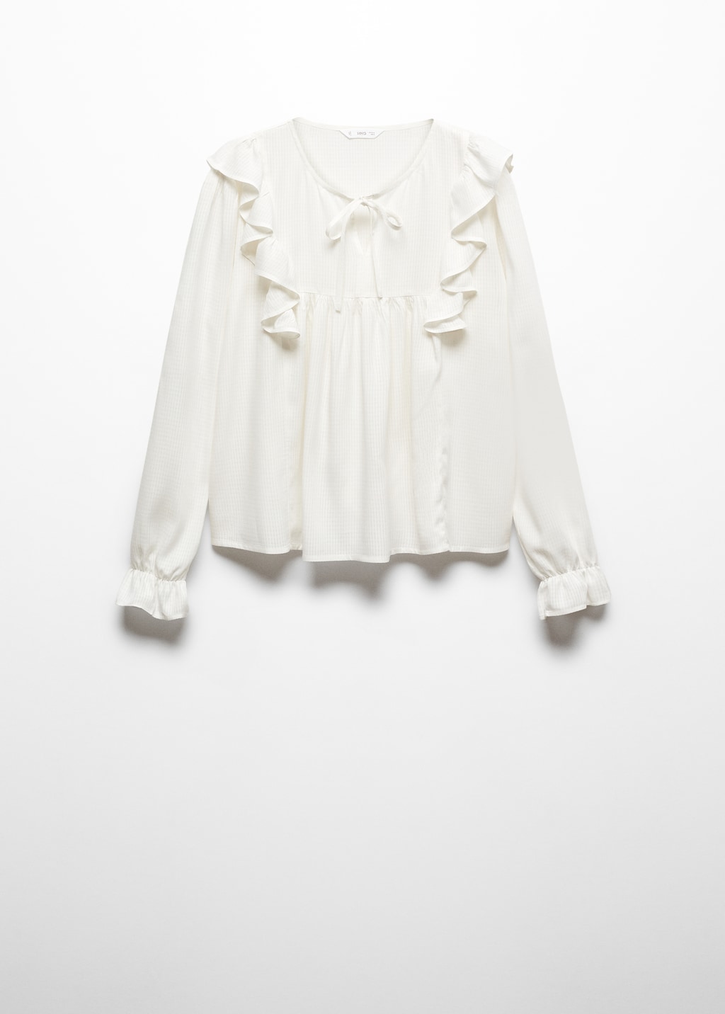 Textured ruffled blouse - Article without model