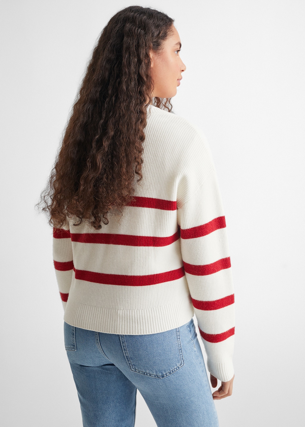 Knit striped sweater - Reverse of the article