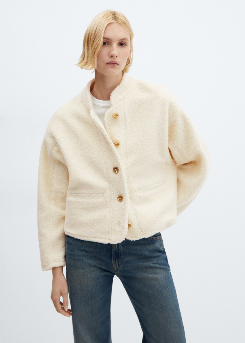 Shearling-effect jacket - Medium plane