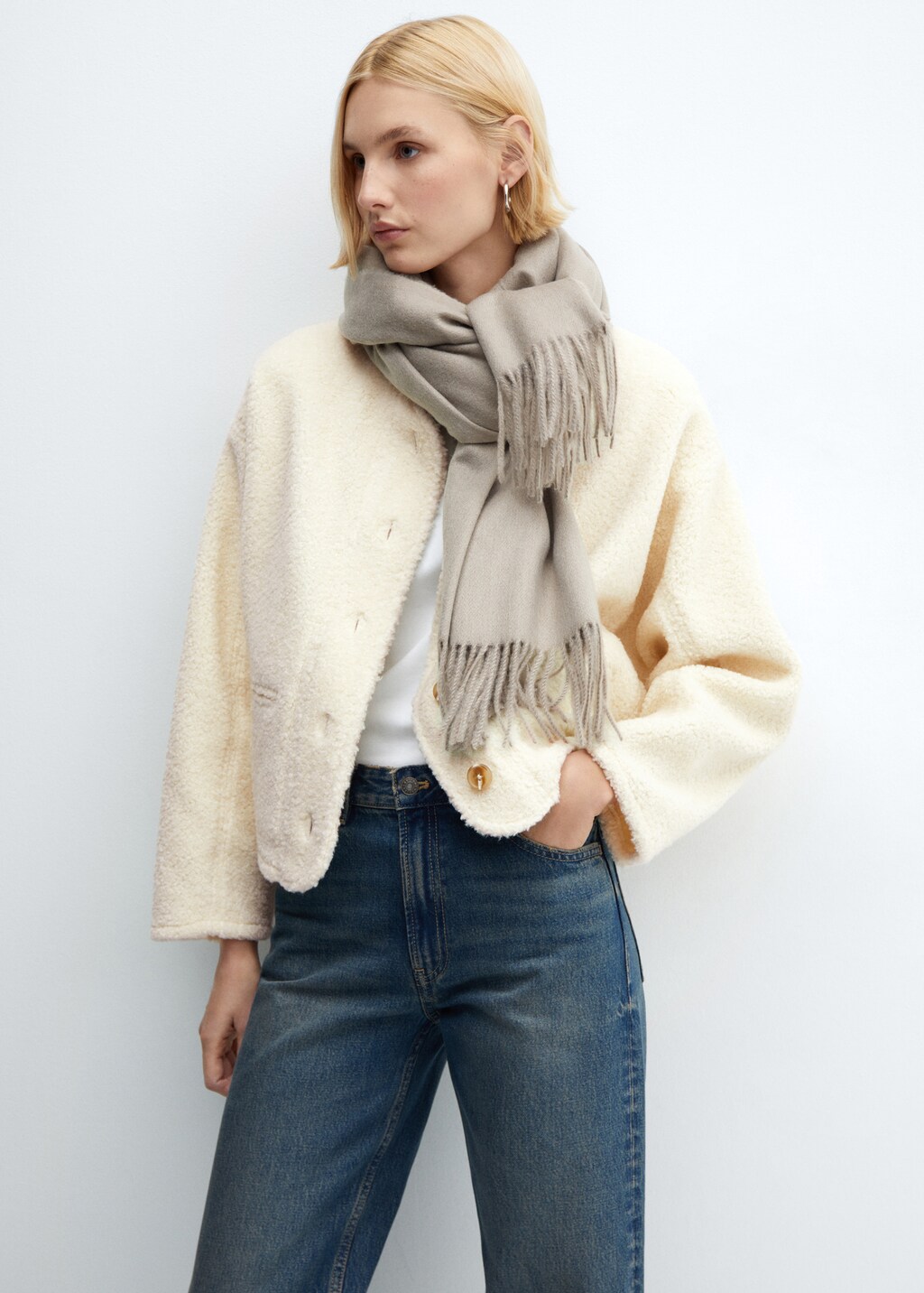 Shearling-effect jacket - Details of the article 2