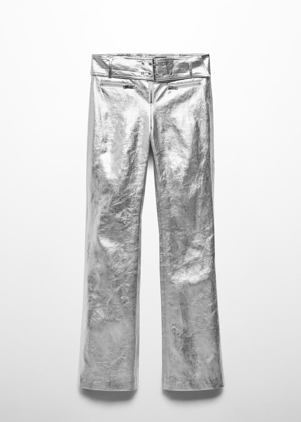 Metallic trousers with belt - Article without model