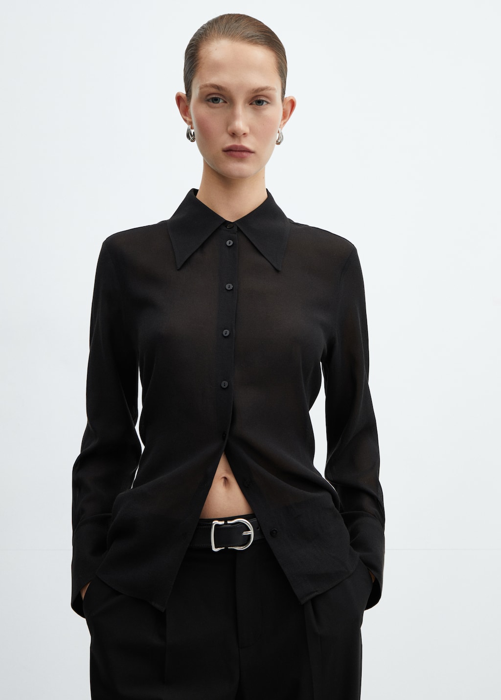 Buttoned flowy shirt - Medium plane