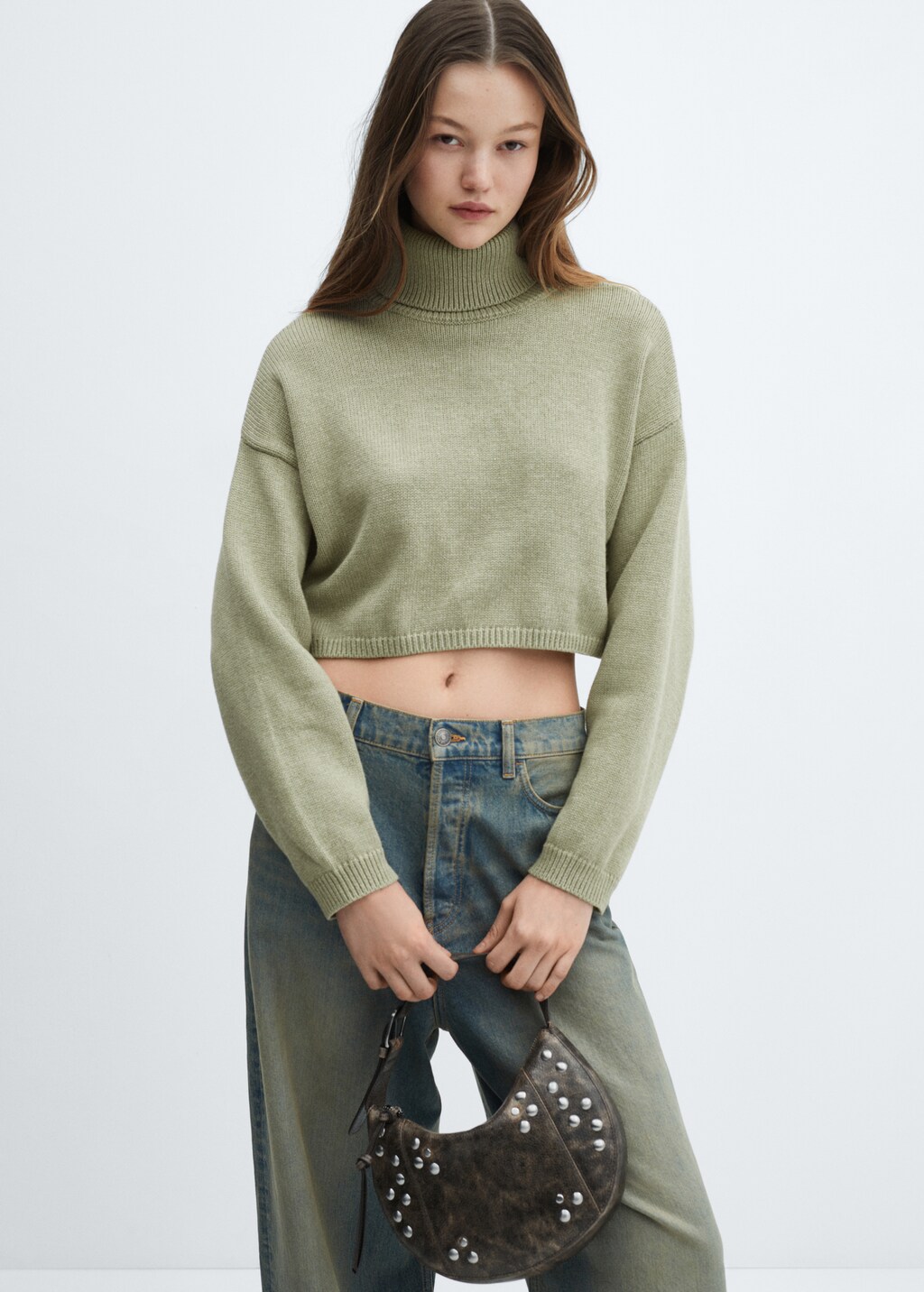 Turtleneck knitted sweater - Medium plane