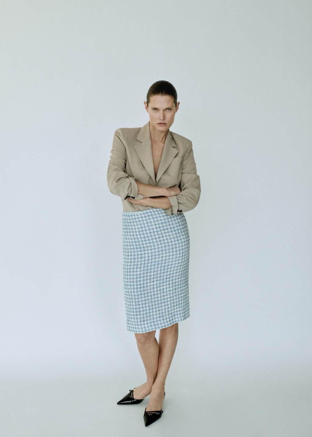 Tweed midi skirt - Details of the article 6