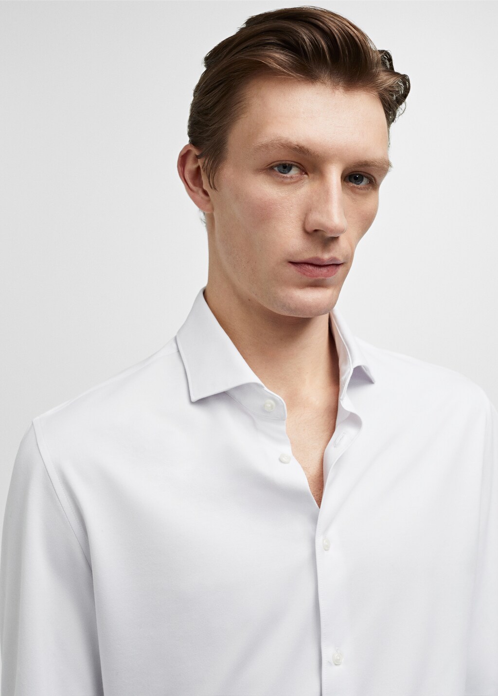 Camisa vestit slim fit cotó - Detall de l'article 1