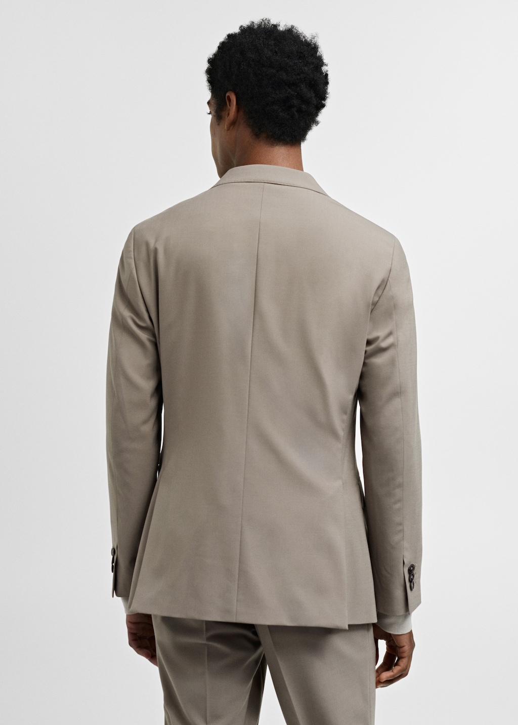 Slim-fit wool suit jacket - Reverse of the article