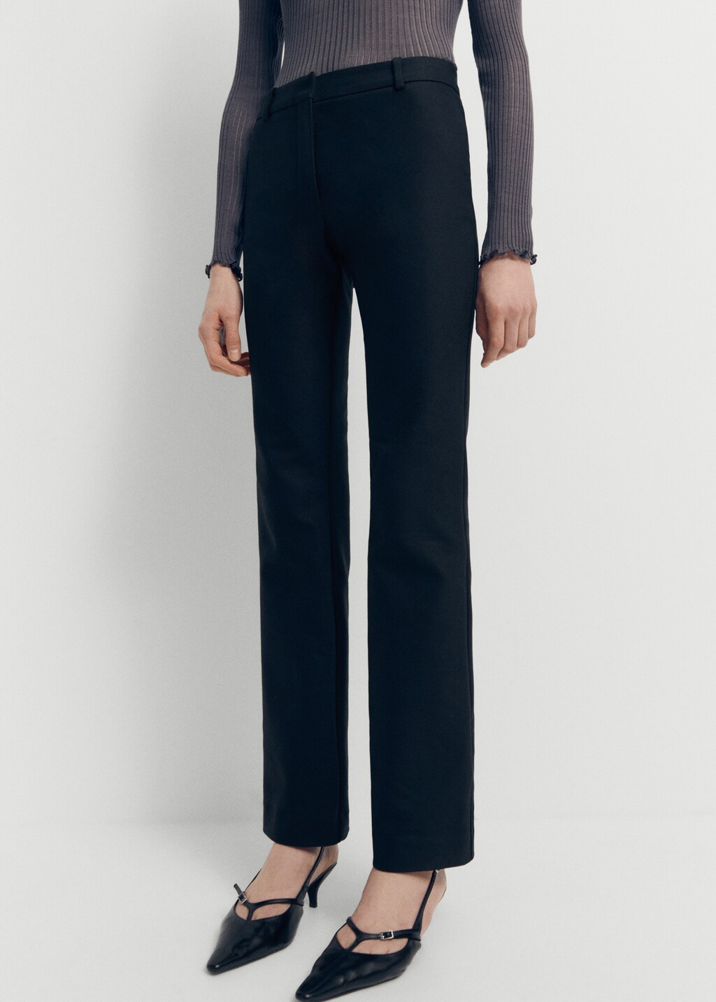 Side slit suit pants - Women | MANGO OUTLET USA