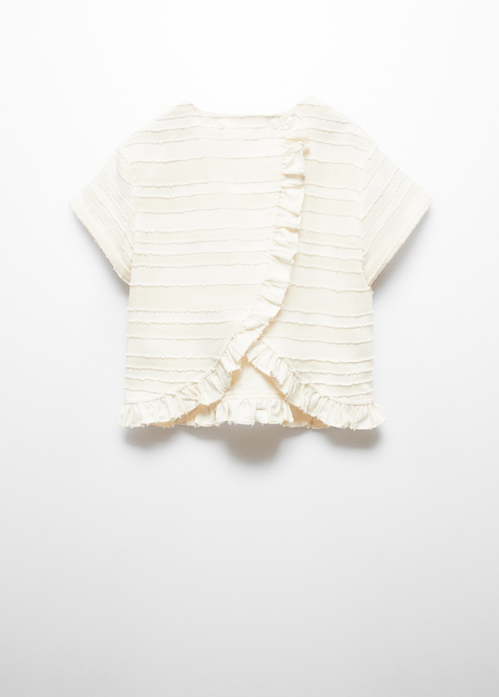 Textured ruffled blouse - Reverse of the article