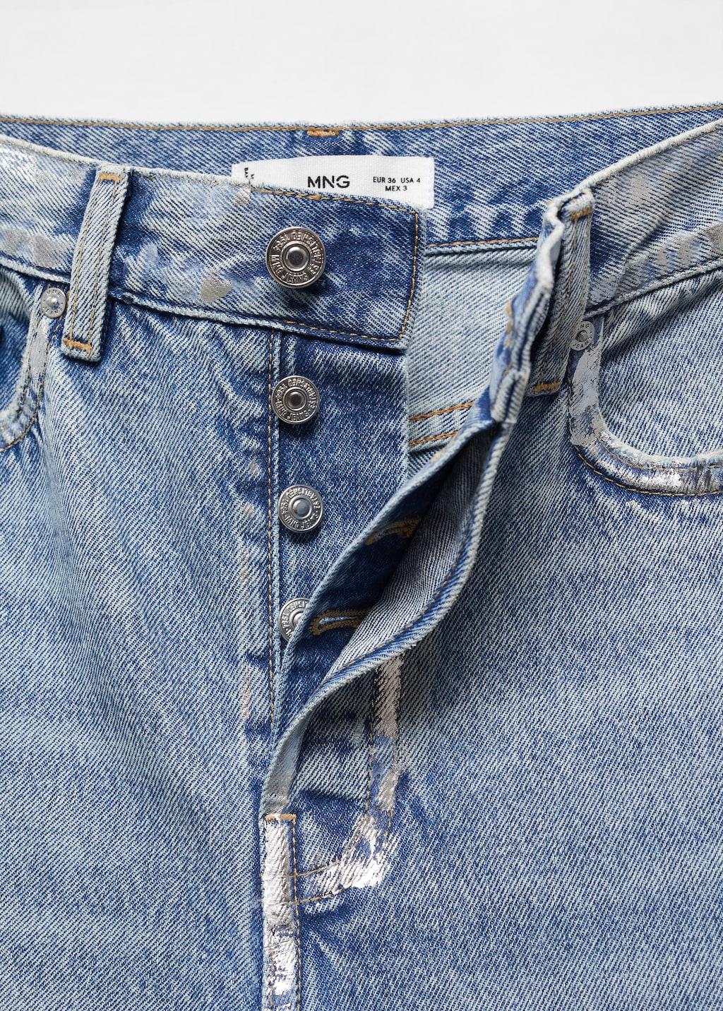 Straight-fit jeans with foil details - Details of the article 8