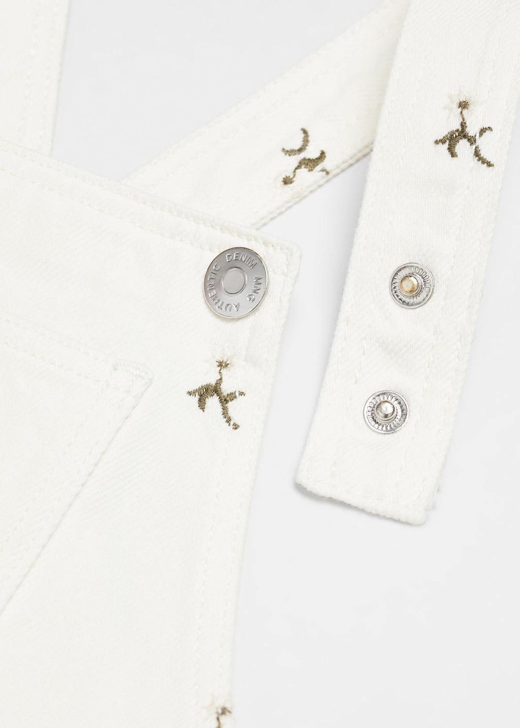 Embroidered denim dungarees - Details of the article 8