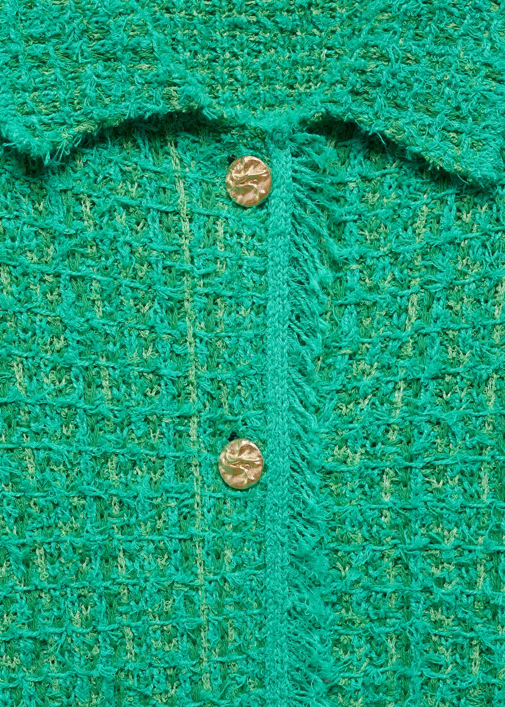 Tweed-Cardigan mit Poloshirtkragen - Detail des Artikels 8