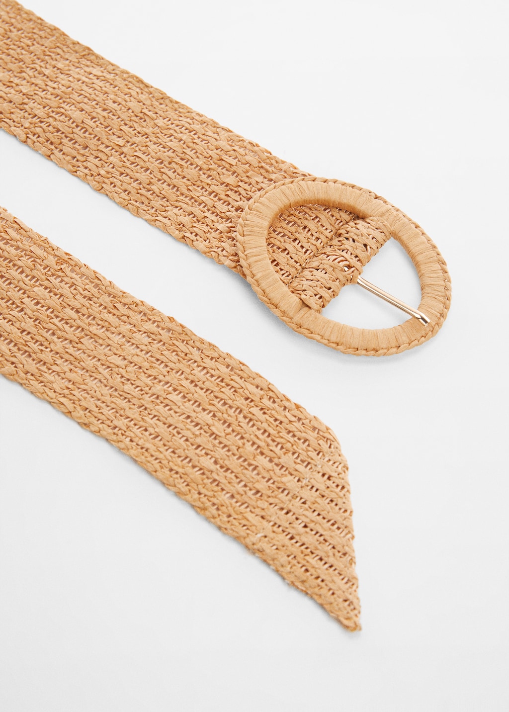 Raffia buckle belt - Medium plane