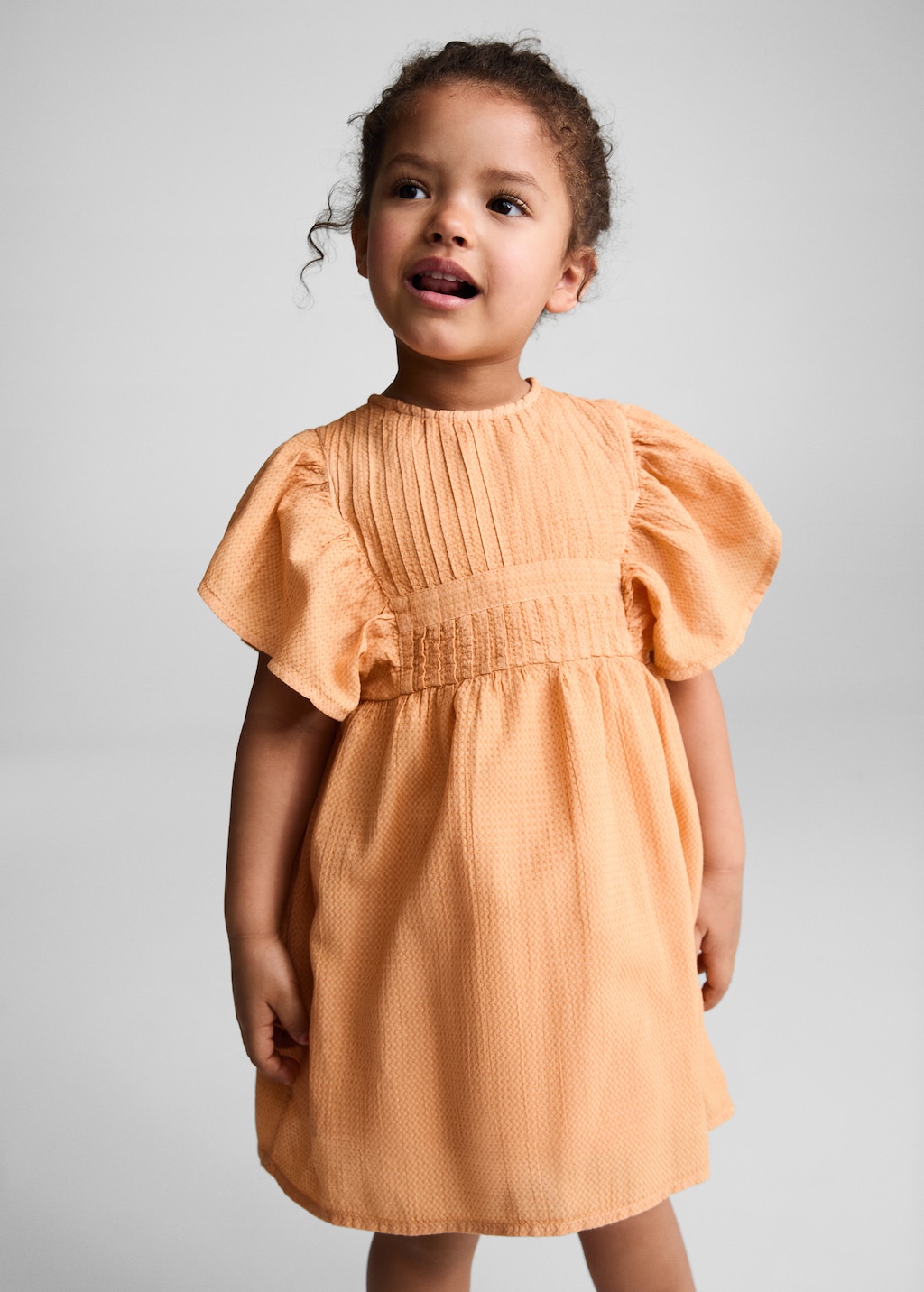 Natural-dye ruffle dress - Medium plane