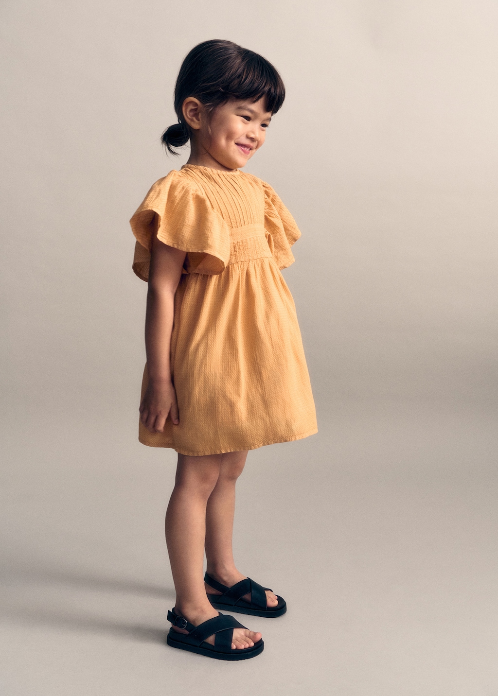 Natural-dye ruffle dress - Details of the article 5