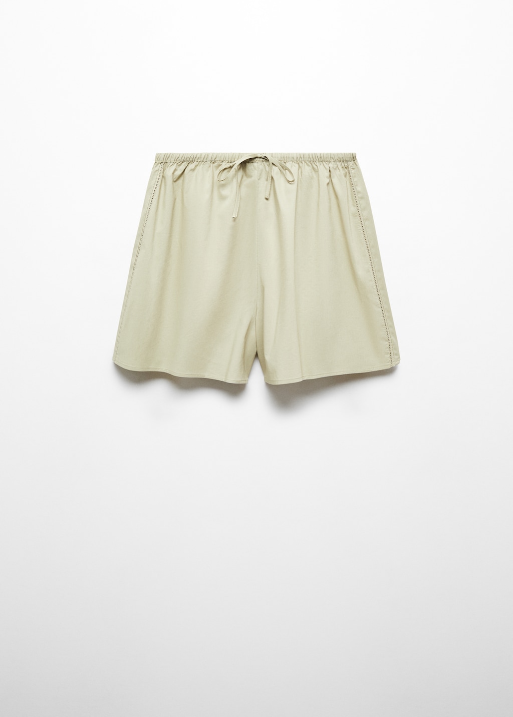 Cotton pyjama shorts with elastic waist - Article without model