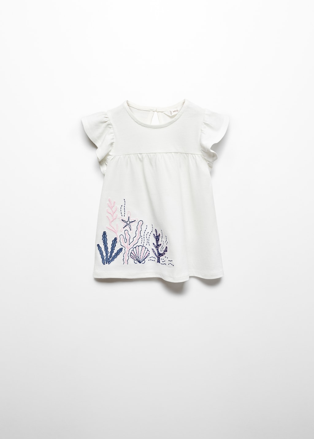 Frills embroidered t-shirt - Article without model