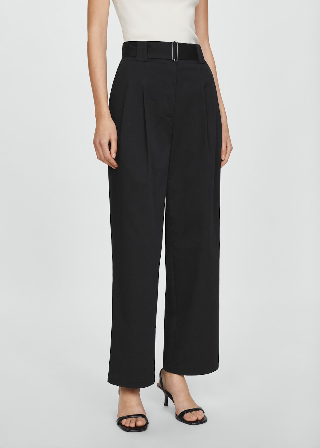 Trousers with belt loops - Medium plane