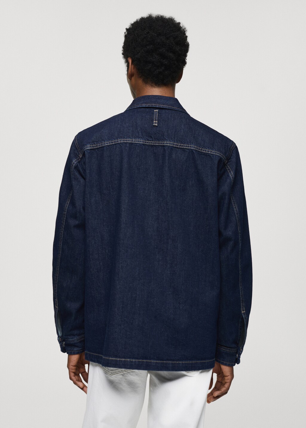 Pocket denim overshirt - Reverse of the article