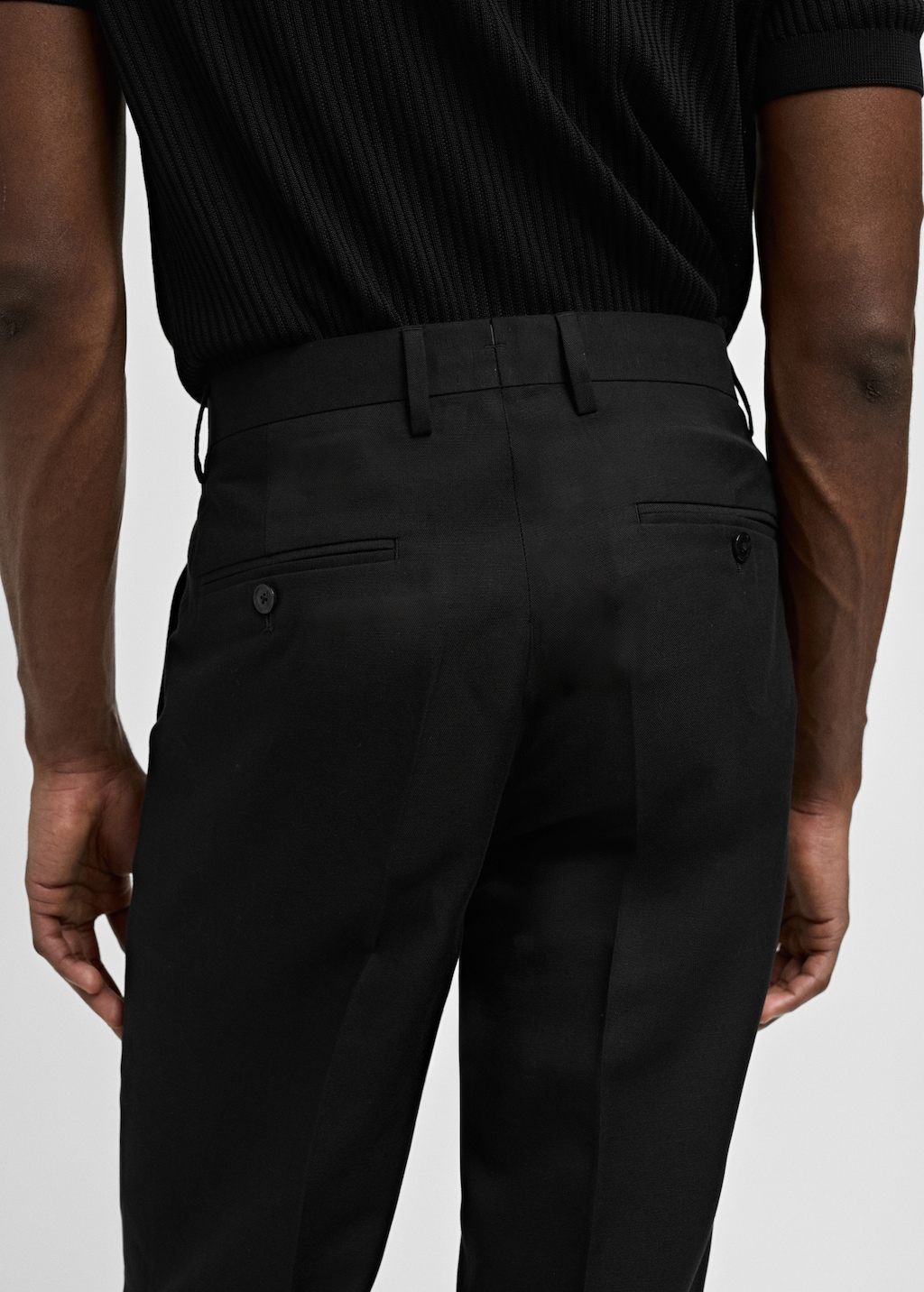 Linen lyocell suit trousers - Details of the article 4