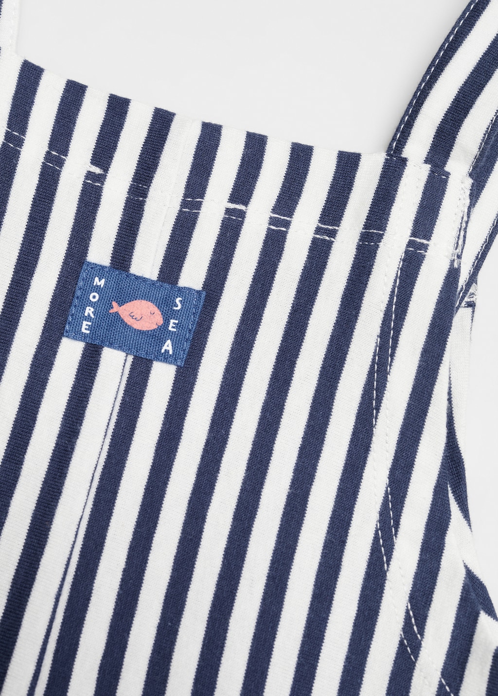 Striped cotton dungarees - Details of the article 0