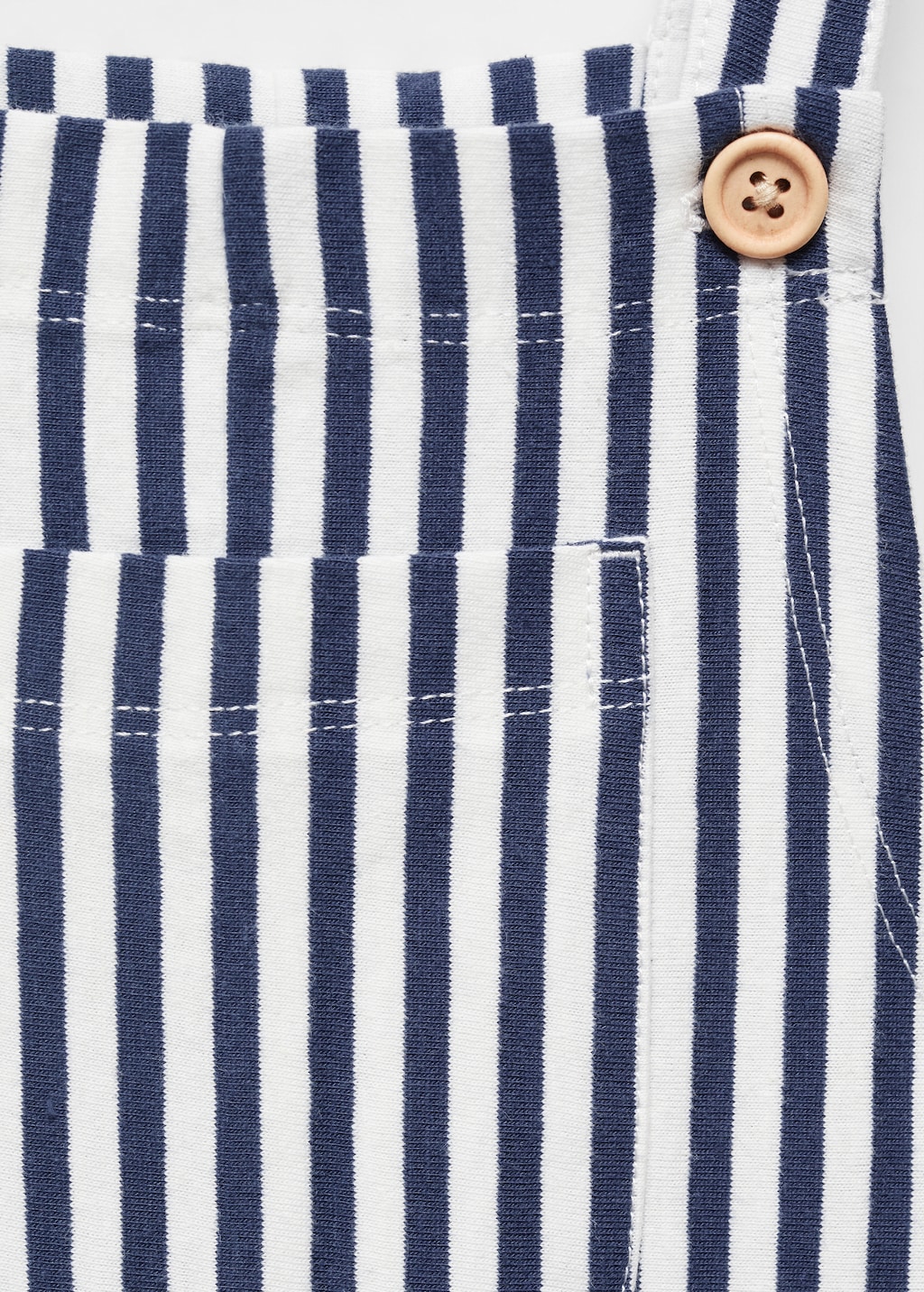 Striped cotton dungarees - Details of the article 8