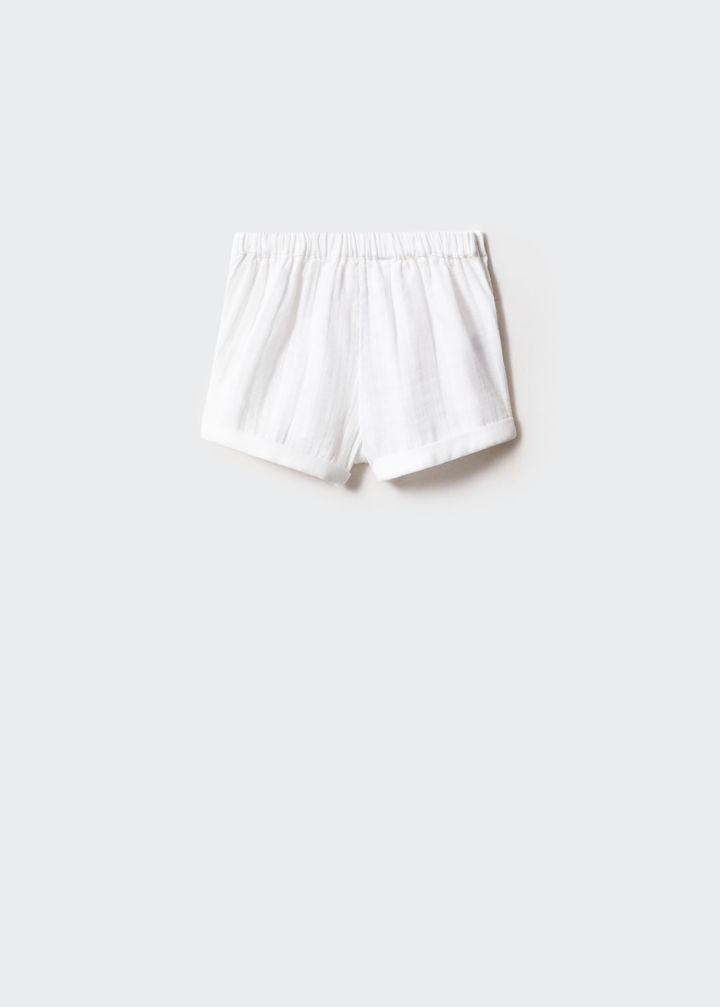 Cotton shorts with elastic waist - Reverse of the article