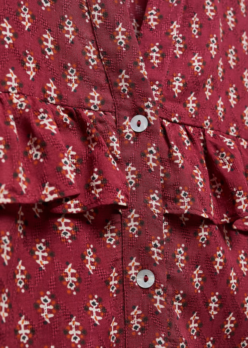 Ruffles printed blouse - Details of the article 8